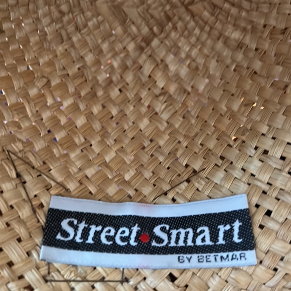 Street Smart by Bernard straw hat with rust color grosgrain ribbon band. - Picture 6 of 12